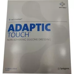 ADAPTIC Touch 20x32 cm ikke-selvklebende sårbandasje av silikon, 5 stk