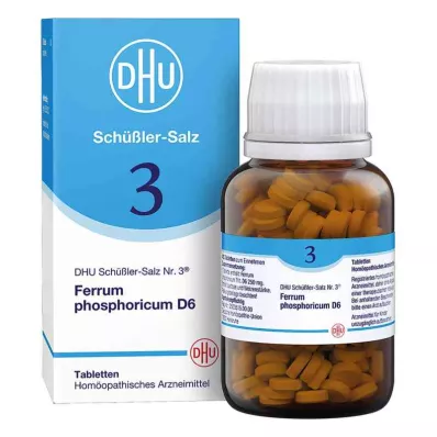 DHU Schüßler salt nummer 3 Ferrum phosphoricum D6 tabletter (420 stykker)