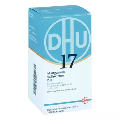 BIOCHEMIE DHU 17 Manganum sulphuricum D 12 tbl, 420 stk BIOCHEMIE DHU 17 Manganum sulphuricum D 12 tbl, 420 stk