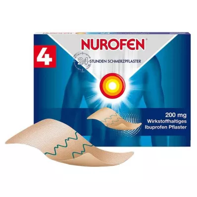 NUROFEN 24-timers smerteplaster 200 mg, 4 stk NUROFEN 24-timers smerteplaster 200 mg, 4 stk