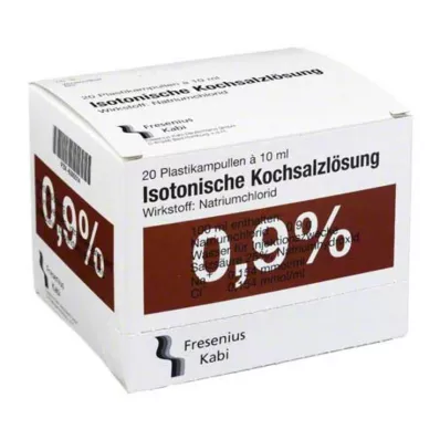 KOCHSALZLÖSUNG 0,9 % Pl.Fresenius injeksjonsvæske, oppløsning, 20X10 ml KOCHSALZLÖSUNG 0,9 % Pl.Fresenius injeksjonsvæske, oppløsning, 20X10 ml