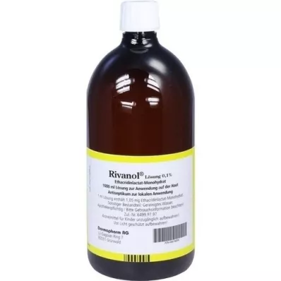 RIVANOL Løsning 0,1 %, 1000 ml