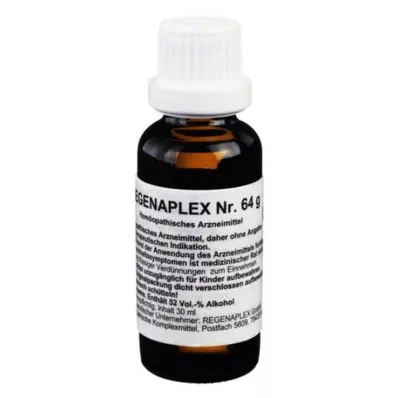 REGENAPLEX Nr. 64 g dråper, 30 ml REGENAPLEX Nr. 64 g dråper, 30 ml