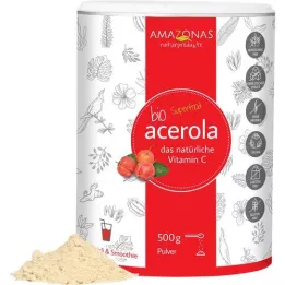 ACEROLA 100 % organisk, rent, naturlig C-vitaminpulver, 500 g