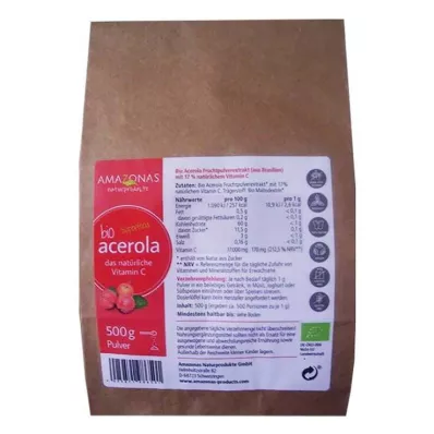 ACEROLA 100 % organisk, rent, naturlig C-vitaminpulver, 500 g ACEROLA 100 % organisk, rent, naturlig C-vitaminpulver, 500 g