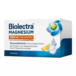 BIOLECTRA Magnesium 365 mg fortissimum sitron, 40 stk