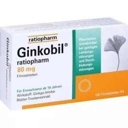 GINKOBIL-ratiopharm 80 mg filmdrasjerte tabletter, 120 stk