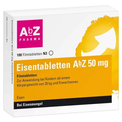 Jerntabletter AbZ 50 mg filmdrasjerte tabletter, 100 stk