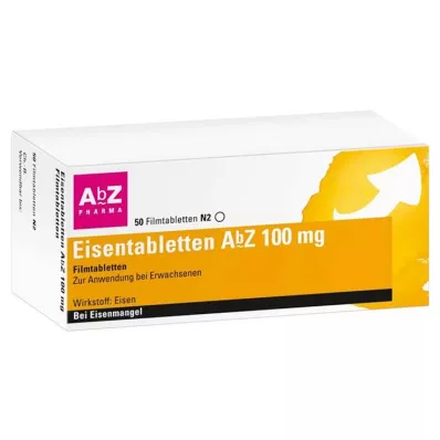 EISENTABLETTEN AbZ 100 mg filmdrasjerte tabletter, 50 stk