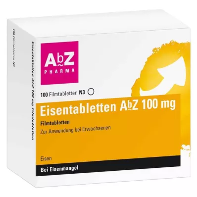 EISENTABLETTEN AbZ 100 mg filmdrasjerte tabletter, 100 stk EISENTABLETTEN AbZ 100 mg filmdrasjerte tabletter, 100 stk