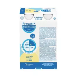 FRESUBIN PROTEIN Energi DRINK Vaniljedrikk, 4X200 ml