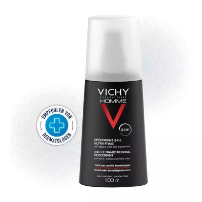 Vichy Homme deodorantsprøyte ultrafrisk, 100 ml