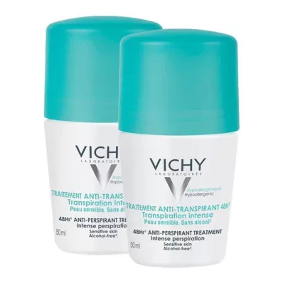 Vichy Deodorant Roll-on Antiperspirant 48h, 2x50 ml