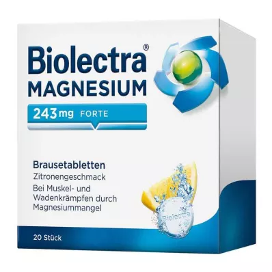 BIOLECTRA Magnesium 243 mg forte Lemon Br. tbl, 20 stk BIOLECTRA Magnesium 243 mg forte Lemon Br. tbl, 20 stk