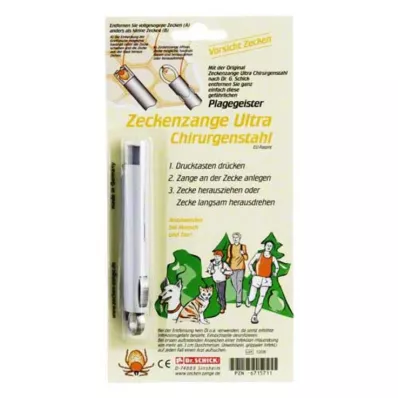 ZECKENZANGE Ultrakirurgisk stål, 1 stk ZECKENZANGE Ultrakirurgisk stål, 1 stk