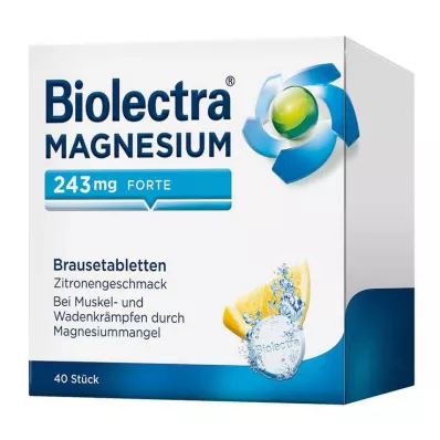 BIOLECTRA Magnesium 243 mg forte Lemon Br. tbl, 40 stk