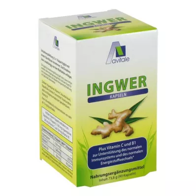 INGWER 500 mg kapsler+vitamin B1+C, 90 stk