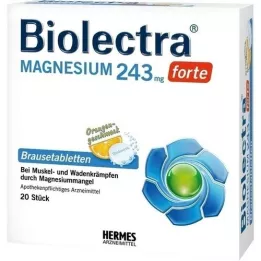 BIOLECTRA Magnesium 243 mg forte Oransje brusetabletter, 20 stk
