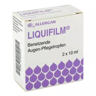 LIQUIFILM Fuktighetsbevarende øyedråper, 2X10 ml
