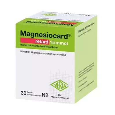 MAGNESIOCARD retard 15 mmol pose m.ret.filmtablett, 30 stk