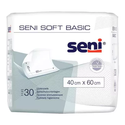 SENI Soft Basic liggeunderlag 40x60 cm, 30 stk