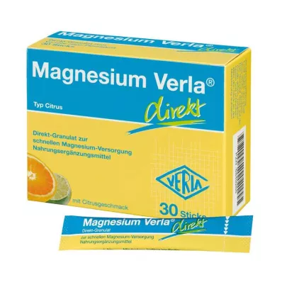 MAGNESIUM VERLA direkte granulat sitrus, 30 stk