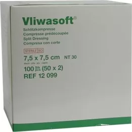 VLIWASOFT Spaltekompresser 7,5x7,5 cm sterile 4 l., 50X2 stk