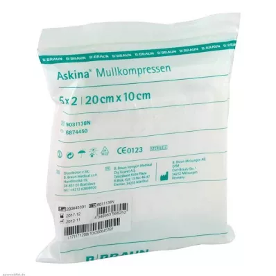 ASKINA Sterile gasbind 10x20 cm, 5X2 stk ASKINA Sterile gasbind 10x20 cm, 5X2 stk