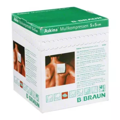 ASKINA Gazekompresser 5x5 cm sterile 8x, 25X2 stk ASKINA Gazekompresser 5x5 cm sterile 8x, 25X2 stk