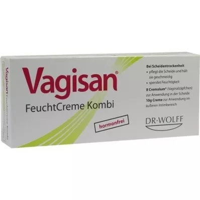 VAGISAN MoistCream Combi 8 ovuler+10 g krem, 1 stk