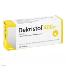 DEKRISTOL 400 I.E. tabletter, 100 stk