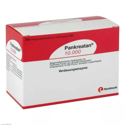 PANKREATAN 10 000 magsaftresistente harde kapsler, 200 stk