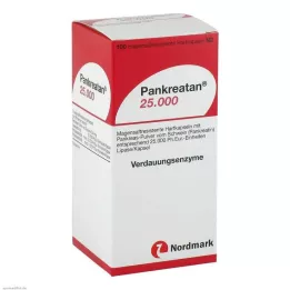 PANKREATAN 25 000 magsaftresistente harde kapsler, 100 stk