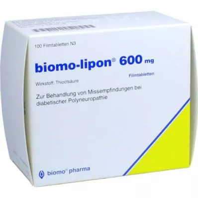 BIOMO-lipon 600 mg filmdrasjerte tabletter, 100 stk