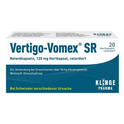 VERTIGO-VOMEX SR Kapsler med langsom frigivelse, 20 stk VERTIGO-VOMEX SR Kapsler med langsom frigivelse, 20 stk