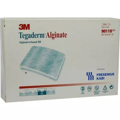 TEGADERM Alginat FK Kompresser 5x5 cm 90110, 10 stk TEGADERM Alginat FK Kompresser 5x5 cm 90110, 10 stk