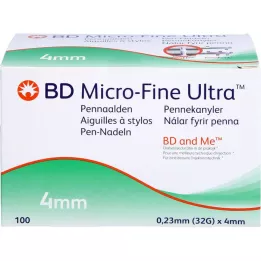 BD MICRO-FINE+ 4 pennåler 0,23x4 mm, 100 stk