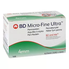BD MICRO-FINE+ 4 pennåler 0,23x4 mm, 100 stk