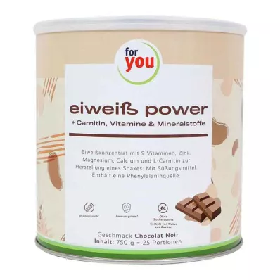 FOR YOU protein power sjokoladepulver, 750 g FOR YOU protein power sjokoladepulver, 750 g
