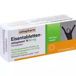 EISENTABLETTEN-ratiopharm N 50 mg filmdrasjerte tabletter, 50 stk