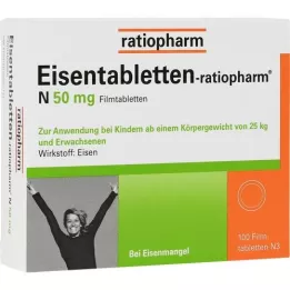EISENTABLETTEN-ratiopharm N 50 mg filmdrasjerte tabletter, 100 stk