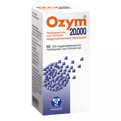 OZYM 20 000 harde kapsler med enterisk belegg, 100 stk OZYM 20 000 harde kapsler med enterisk belegg, 100 stk