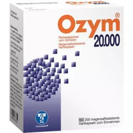 OZYM 20 000 harde kapsler med enterisk belegg, 200 stk