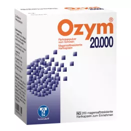 OZYM 20 000 harde kapsler med enterisk belegg, 200 stk