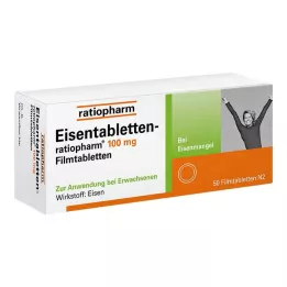 EISENTABLETTEN-ratiopharm 100 mg filmdrasjerte tabletter, 50 stk