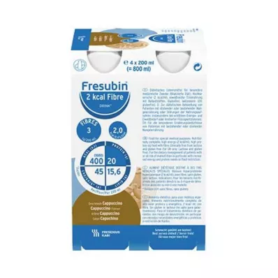 Fresubin 2 kcal fiberdrikke cappuccino drikkeflaske, 24X200 ml Fresubin 2 kcal fiberdrikke cappuccino drikkeflaske, 24X200 ml