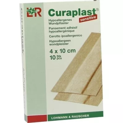 CURAPLAST Sårbandasje sensitiv 4x10 cm 1 m, 10 stk