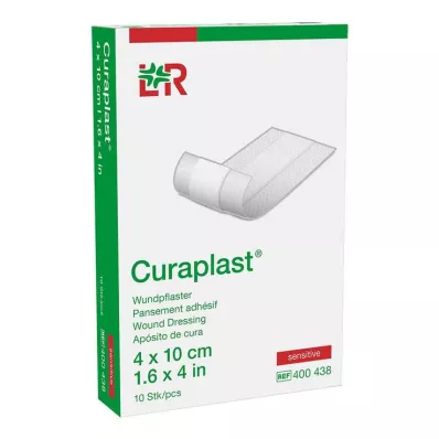 CURAPLAST Sårbandasje sensitiv 4x10 cm 1 m, 10 stk