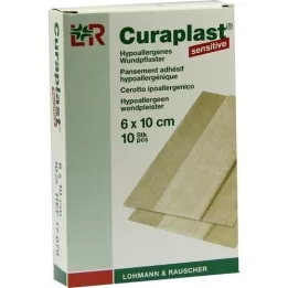 CURAPLAST Sårbandasje sensitiv 6x10 cm 1 m, 10 stk