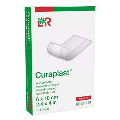 CURAPLAST Sårbandasje sensitiv 6x10 cm 1 m, 10 stk CURAPLAST Sårbandasje sensitiv 6x10 cm 1 m, 10 stk